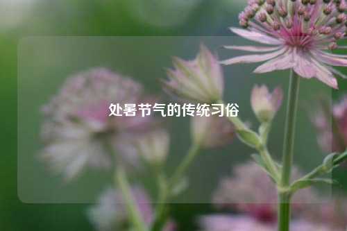 处暑节气的传统习俗