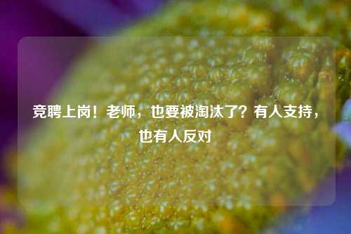 竞聘上岗！老师，也要被淘汰了？有人支持，也有人反对