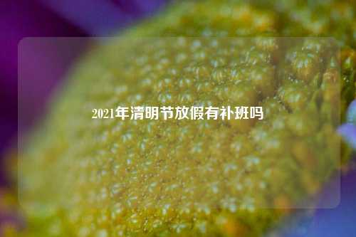 2021年清明节放假有补班吗