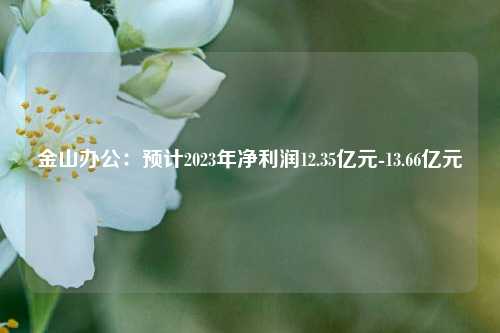 金山办公：预计2023年净利润12.35亿元-13.66亿元