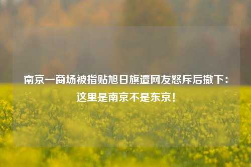 南京一商场被指贴旭日旗遭网友怒斥后撤下：这里是南京不是东京！