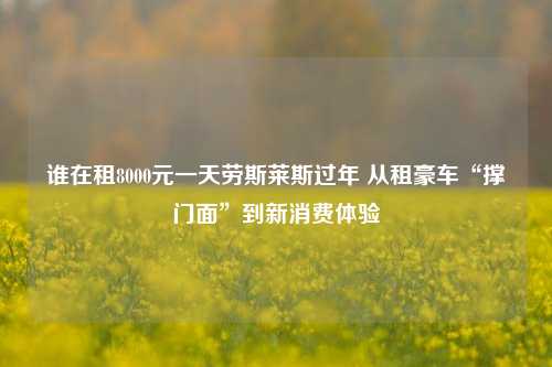 谁在租8000元一天劳斯莱斯过年 从租豪车“撑门面”到新消费体验