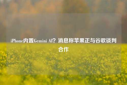 iPhone内置Gemini AI？消息称苹果正与谷歌谈判合作