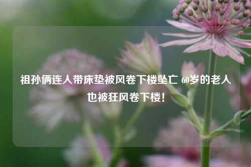 祖孙俩连人带床垫被风卷下楼坠亡 60岁的老人也被狂风卷下楼！