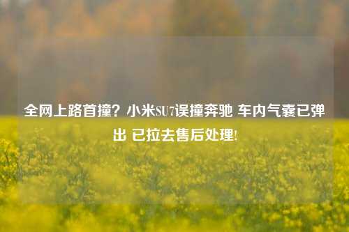 全网上路首撞？小米SU7误撞奔驰 车内气囊已弹出 已拉去售后处理!