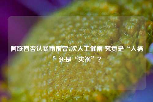 阿联酋否认暴雨前曾7次人工催雨 究竟是“人祸”还是“灾祸”？