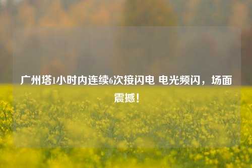 广州塔1小时内连续6次接闪电 电光频闪，场面震撼！