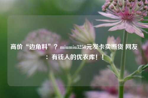 高价“边角料”？miumiu3250元发卡卖断货 网友：有钱人的优衣库！！