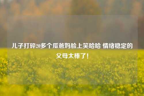 儿子打碎20多个瓜爸妈脸上笑哈哈 情绪稳定的父母太棒了！