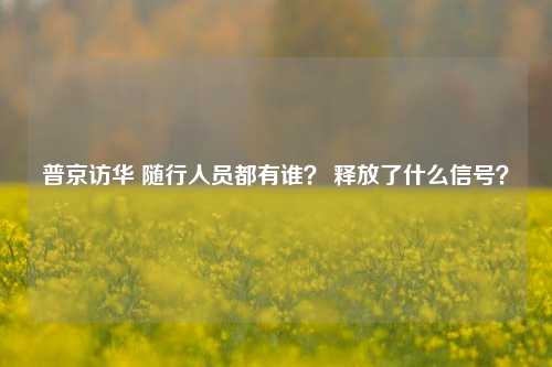 普京访华 随行人员都有谁？ 释放了什么信号？