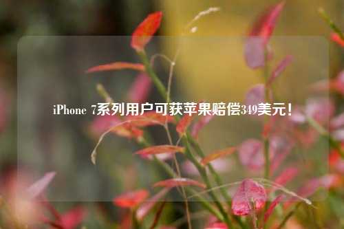 iPhone 7系列用户可获苹果赔偿349美元！