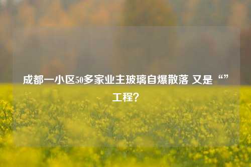 成都一小区50多家业主玻璃自爆散落 又是“”工程？